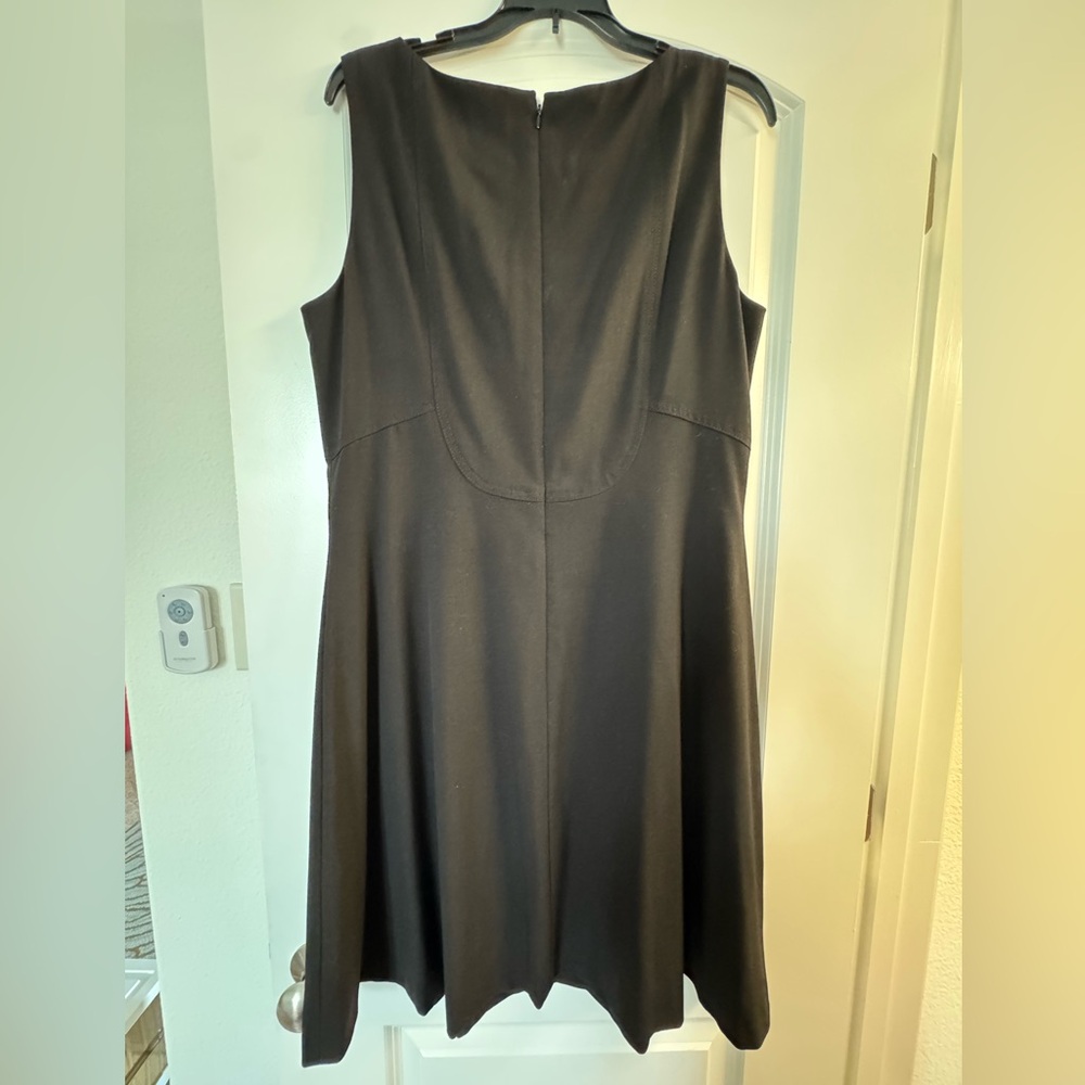 Tahari Classic Black Midi Dress